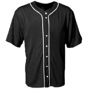   Button Custom Baseball Jerseys Youth BLACK (BLK) YS