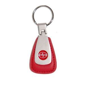  Toyota Scion Key Chain Fob   Red Leather with Red Logo 