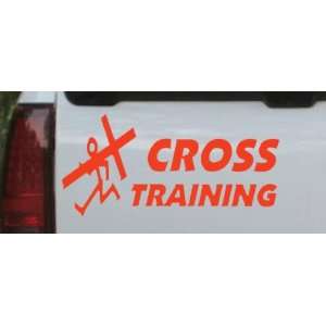 Cross Training Christian Car Window Wall Laptop Decal Sticker    Red 