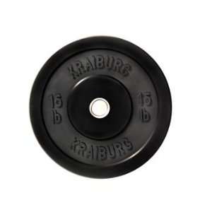   15 lb Rubber Bumper Weight Plates for Crossfit Powerlifting, One Pair