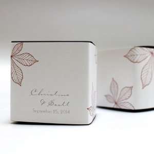  Autumn Leaf Cube Favor Box Wrap   Vintage Pink Kitchen 