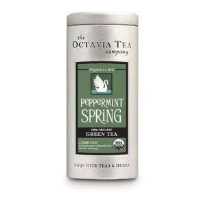 Octavia Tea Peppermint Spring (Organic Green Tea), 1.47 Ounce Tin 