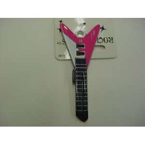  Kwikset Pink V Shaped Guitar Key Blank 
