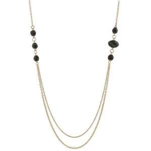 Jewelry Design JGN01170GW V01 Esmerelda Necklace With A Double Gold 