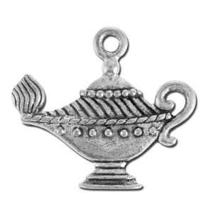  20mm Antique Silver Magic Lamp Pewter Charn Arts, Crafts 