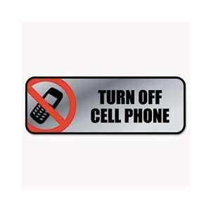  COS098211 COSCO SIGN,TURN OFF CELL PHN,SV 