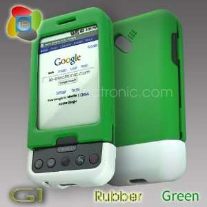  HTC Google G1 Premium 2Tone Rubber Green/White Cover 