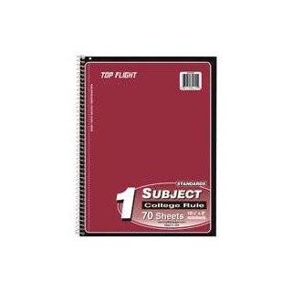 Top Flight Standards 1 Subject Wirebound Notebook, 70 Sheets, 3 Hole 