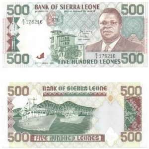  Sierra Leone 1991 500 Leones, Pick 19 