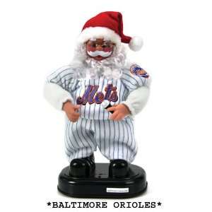  12 MLB Baltimore Orioles Animated Rock & Roll Santa Claus 
