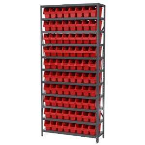 by 36 Inch W by 79 Inch H Powder Coated Shelving Unit with 10 Shelves 