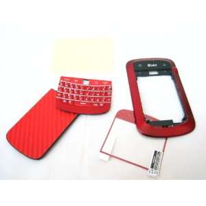  BLACKBERRY BOLD 9900 ~ Red Back Door + Middle Cover 