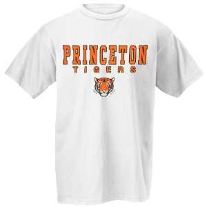  Princeton Tigers White Collegiate Big Name T shirt Sports 