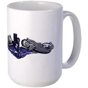  Silver Submariner Dolphins Military Large Mug by  