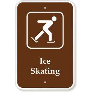  Ice Skating (with Graphic) Engineer Grade Sign, 18 x 12 