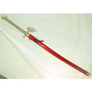  Electric Blue Short Golden Dragon Sword 