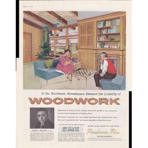   Woodwork Western Pine Producers 1959 Original Vintage Advertisement