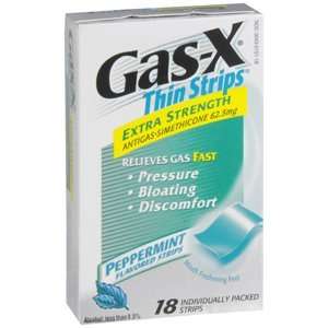 GAS X THIN STRIP PEPPERMINT Pack of 18 by NOVARTIS CONSUMER HEALTH ***