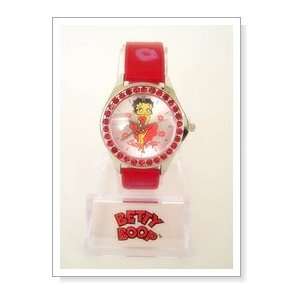   Betty Boop  Ladies Watch (Crystal Circle, Red Band) 