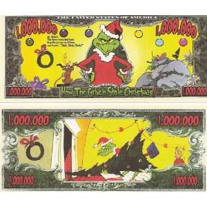  The Grinch $Million Dollar$ Novelty Bill Collectible 