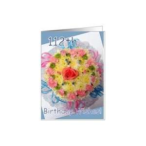  112th Birthday   Floral Cake Card Toys & Games