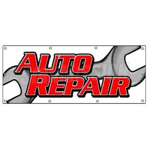 36x96 AUTO REPAIR BANNER SIGN car shop mechanic tools signs brakes 
