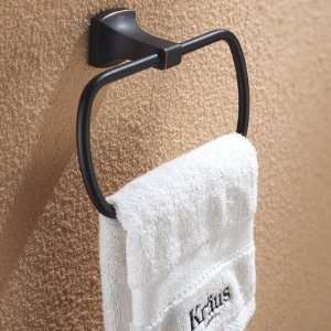  Kraus KEA 13329ORB Fortis Square Towel Ring, Oil Rubbed 