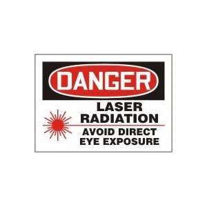 DANGER LASER RADIATION AVOID DIRECT EYE EXPOSURE (W/GRAPHIC) 7 x 10 