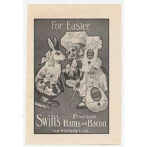   Ham Bacon Little Cook Easter Bunny Print Ad (13823)
