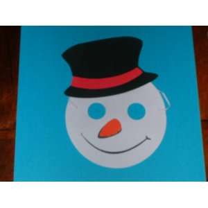   12 ~ Snowman Masks (Foam) ~ Christmas / Frosty ~ NEW Toys & Games