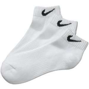  Nike Boys Performance Low Cut Socks 3 Pair 5Y 7Y   White 