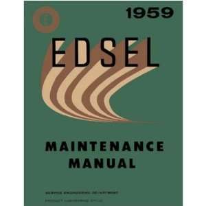 1959 EDSEL CORSAIR RANGER VILLAGER Service Manual Book