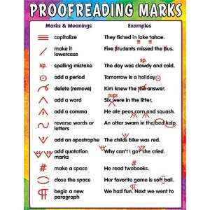   Proofreading Marks Chart, Multi Color (7696)