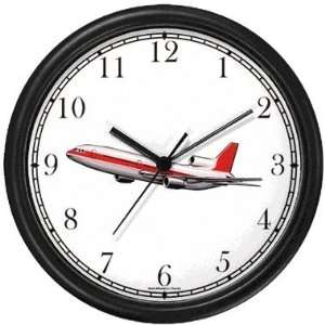  Jet Plane Wall Clock by WatchBuddy Timepieces (Black Frame 