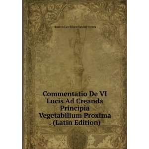  Commentatio De VI Lucis Ad Creanda Principia Vegetabilium 