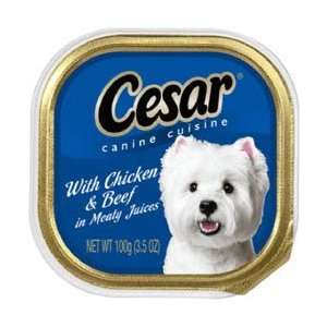  Cesar Select Dinners with Chicken & Beef in Meaty Juices 