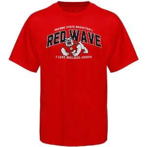 Fresno State Bulldogs Cardinal I Love College Hoops Team Spirit Red 