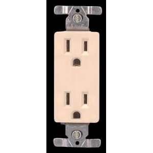  Double Outlet Decorator Receptacle, Ivory