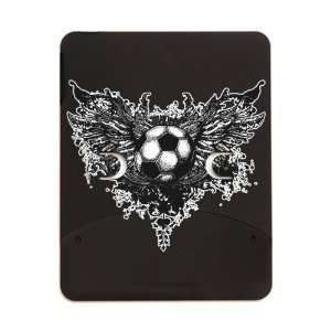  iPad 5 in 1 Case Matte Black Soccer Ball With Angel Wings 