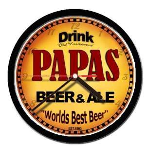  PAPAS beer and ale cerveza wall clock 