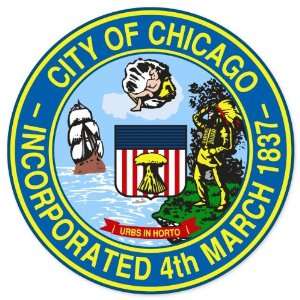  City of Chicago Seal car bumper sticker window decal 4 x 