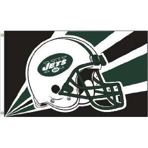  NFL New York Jets 3 by 5 Foot Helmet Flag 