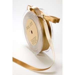  May Arts 3/16 Inch Wide Ribbon, Antique Gold and Champagne 
