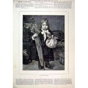  Little Emigrant 1880 Young Boy Fruit Umbrella Bundle