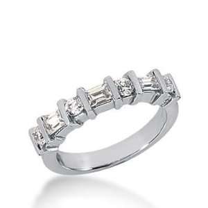 18K Gold Diamond Anniversary Wedding Ring 4 Round Brilliant, 3 