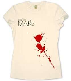  30 Seconds to Mars   Rose Splatter Girls T shirt 