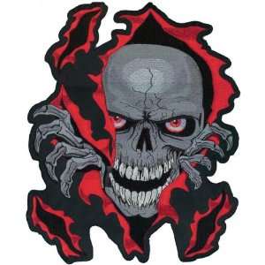  Lethal Threat Skull Rip Embroidered Patch LT30052 