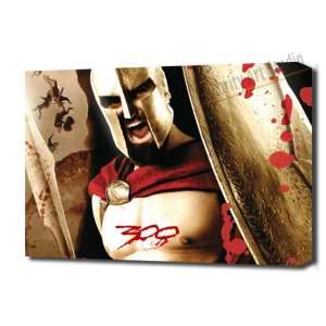 300 Spartans for Glory Cgi Artwork Canvas Mounted 32x24  