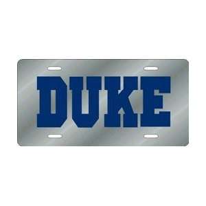    Duke Blue Devils Silver Laser Cut License Plate Automotive