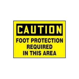  CAUTION FOOT PROTECTION REQUIRED IN THIS AREA Sign   7 x 